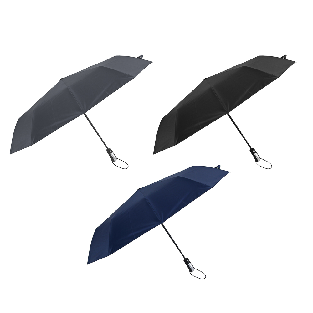 Зонт автомат, усиленный, металл, пластик, полиэстер, винил, d103см, 10 спиц, 3 цвета, арт.№ 302-394