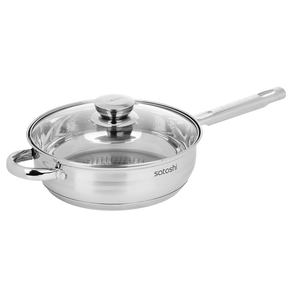 SATOSHI Рокруа Набор кастрюль 12пр: кастрюли 6,2л+3,7л+2,8л+1,9л, сковорода 3,1л, ковш 1,9л, арт.№ 822-132