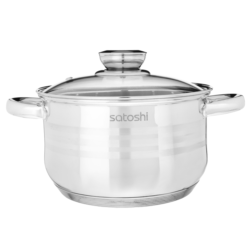 SATOSHI Рокруа Набор кастрюль 12пр: кастрюли 6,2л+3,7л+2,8л+1,9л, сковорода 3,1л, ковш 1,9л, арт.№ 822-132