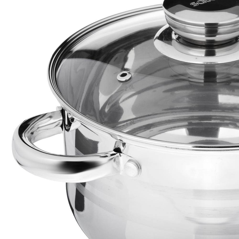 SATOSHI Рокруа Набор кастрюль 12пр: кастрюли 6,2л+3,7л+2,8л+1,9л, сковорода 3,1л, ковш 1,9л, арт.№ 822-132