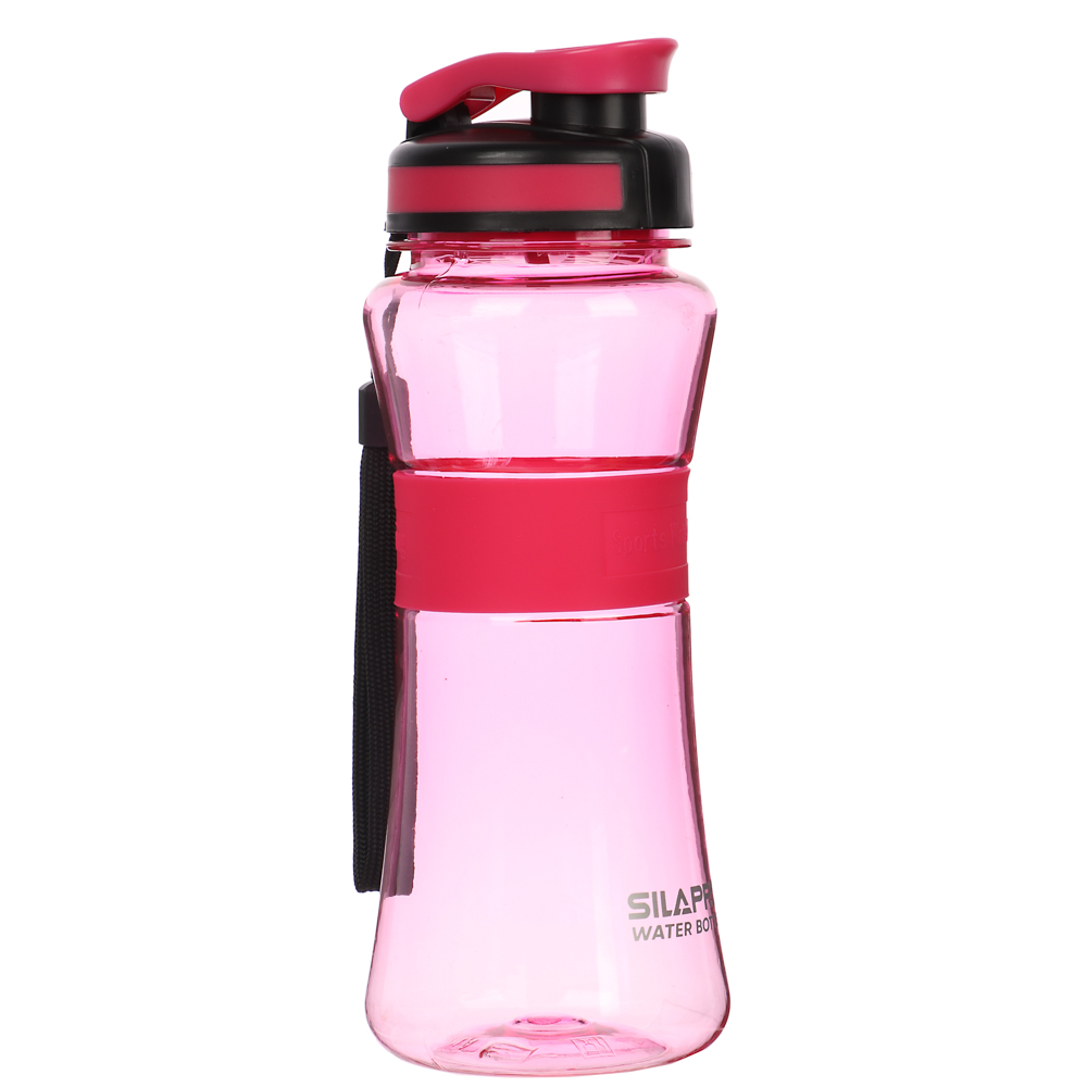 SILAPRO Спортивная бутылка с сеточкой 22х8см, 700мл, силикон, PC, арт.№ 088-010