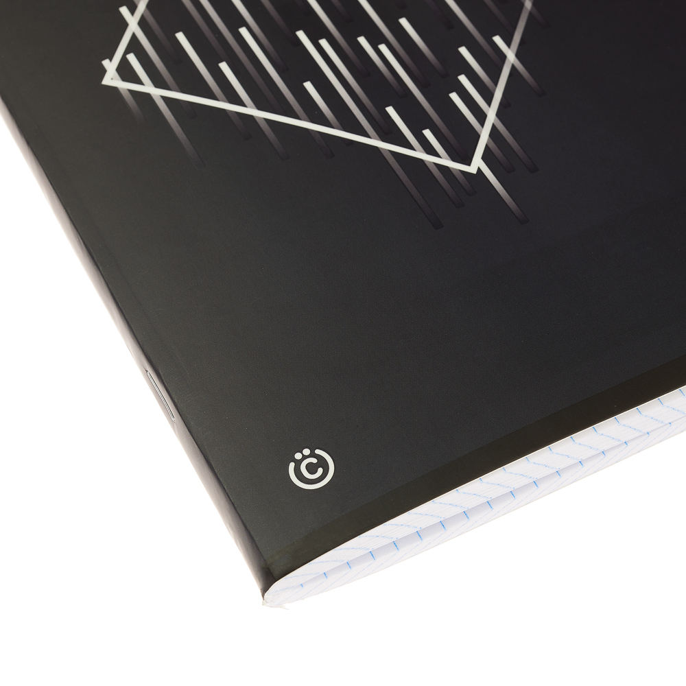 ВСЁГАЗИН Тетрадь 80л., А5+, в клетку ПРЕМИУМ, офсет, обл.картон, скрепка, "Микс" эффекты, 4 диз., арт.№ 059-029