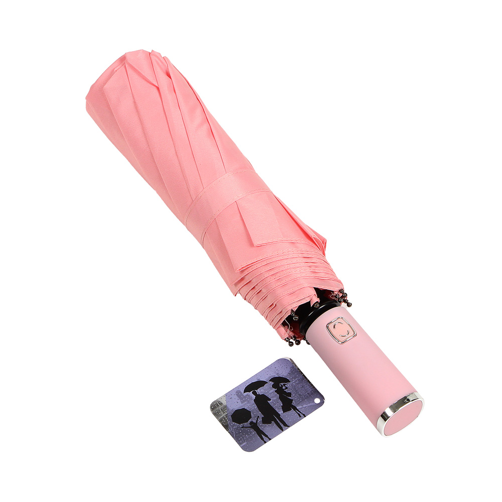 Зонт универсальный, автомат, металл, пластик, полиэстер, 58,5см, 10 спиц, 6 цветов, арт.№ 302-319