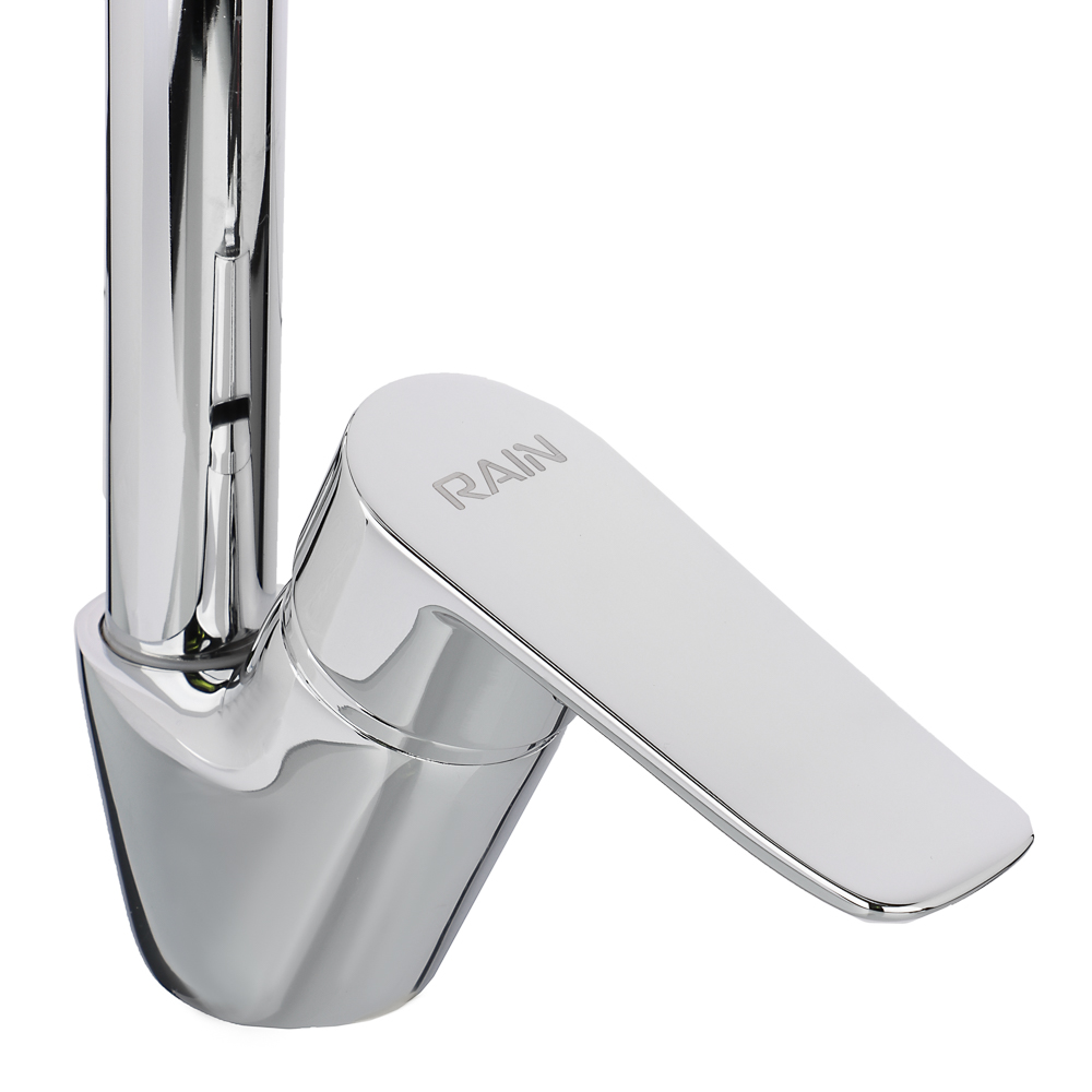 RAIN Смеситель для кухни Агат, высокий излив, картридж 35мм, латунь, хром, арт.№ 561-012