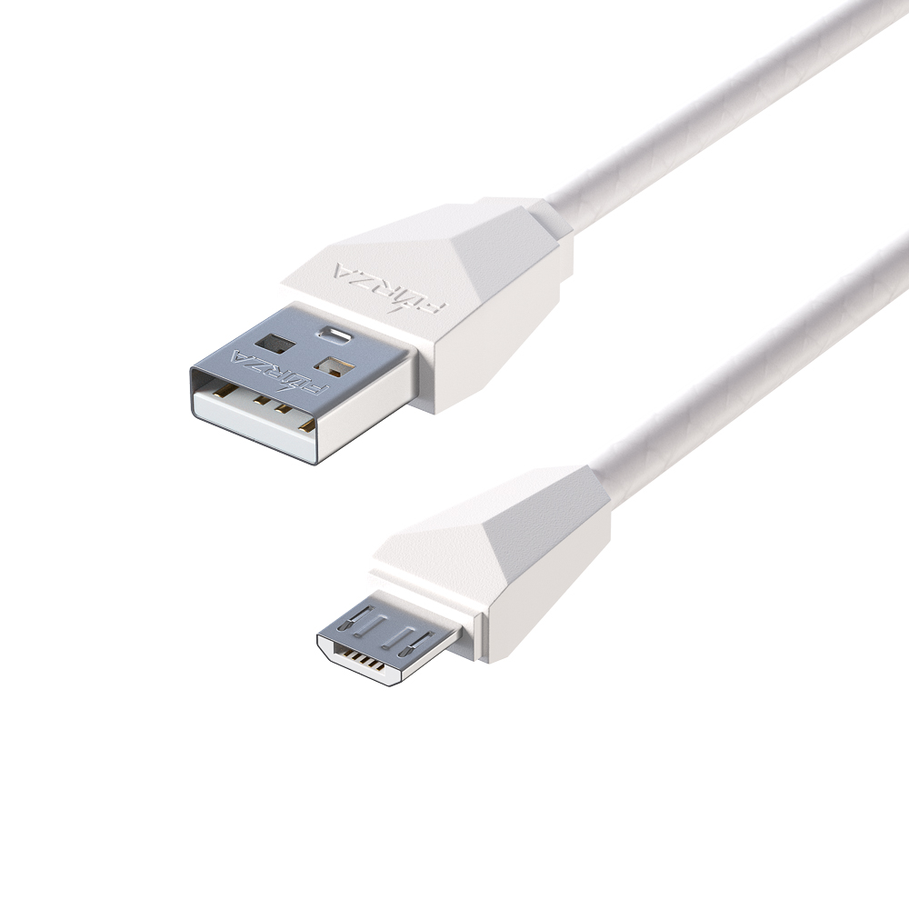 Кабель для зарядки USB(A)-microUSB FORZA Комфорт, 1м, 1А, прорезиненный, 5 цветов, пакет, арт.№ 443-007