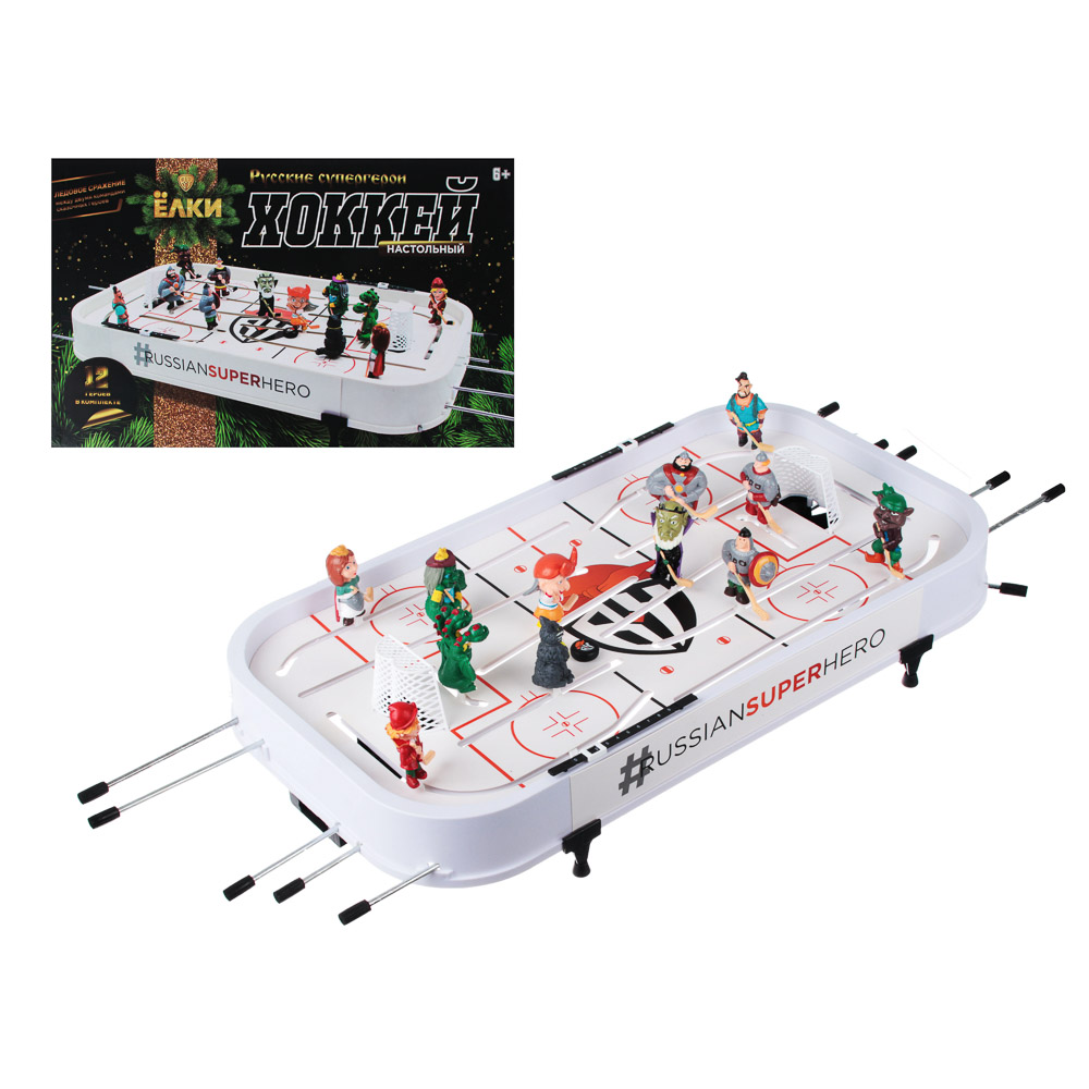 BY Ёлки Набор игровой "Настольный хоккей", PVC, ABS, металл, 58,5х35,5х8см, арт.№ 897-091