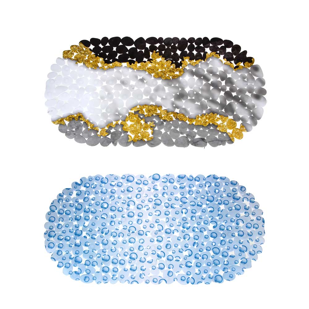 VETTA Коврик в ванну противоскользящий, ПВХ, 66,5*34 см, "Лайт", овал, 2 дизайна, арт.№ 403-064