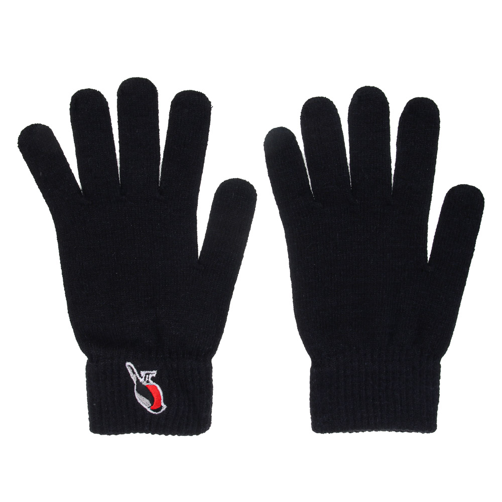 BY РЫЖИЙ Перчатки для взрослых вязаные с вышивкой, р-р 18-20, 1 дизайн, СЗПВ24-19, арт.№ 363-376