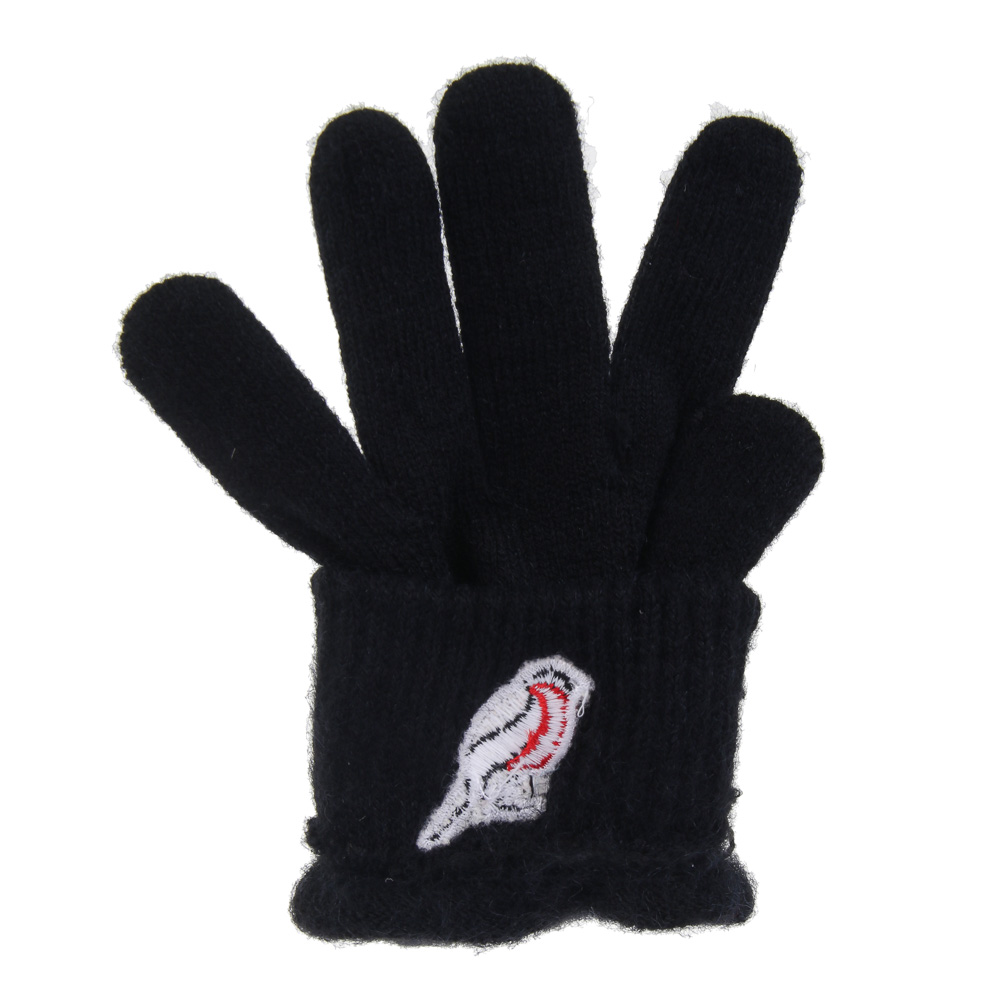 BY РЫЖИЙ Перчатки для взрослых вязаные с вышивкой, р-р 18-20, 1 дизайн, СЗПВ24-19, арт.№ 363-376