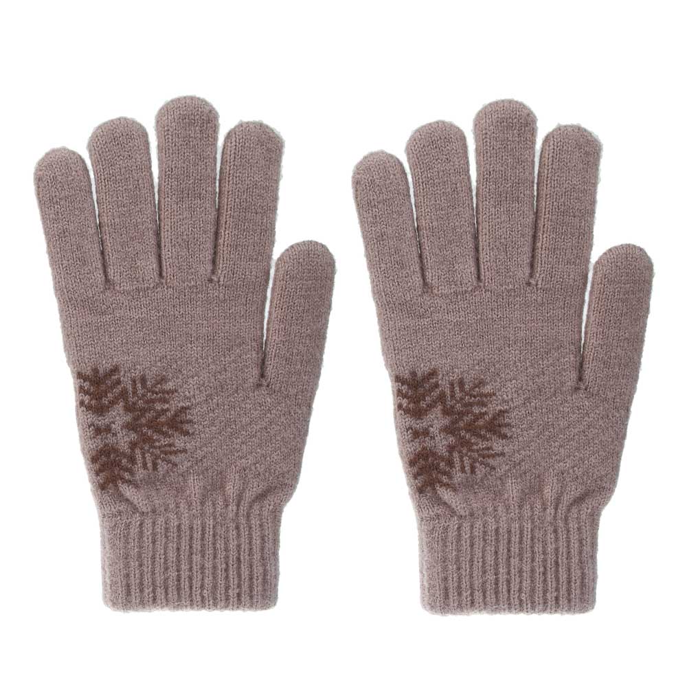 GALANTE Перчатки женские вязаные с рисунком снежинка, р-р 18-20, 4 цвета, СЗПВ24-20, арт.№ 363-377