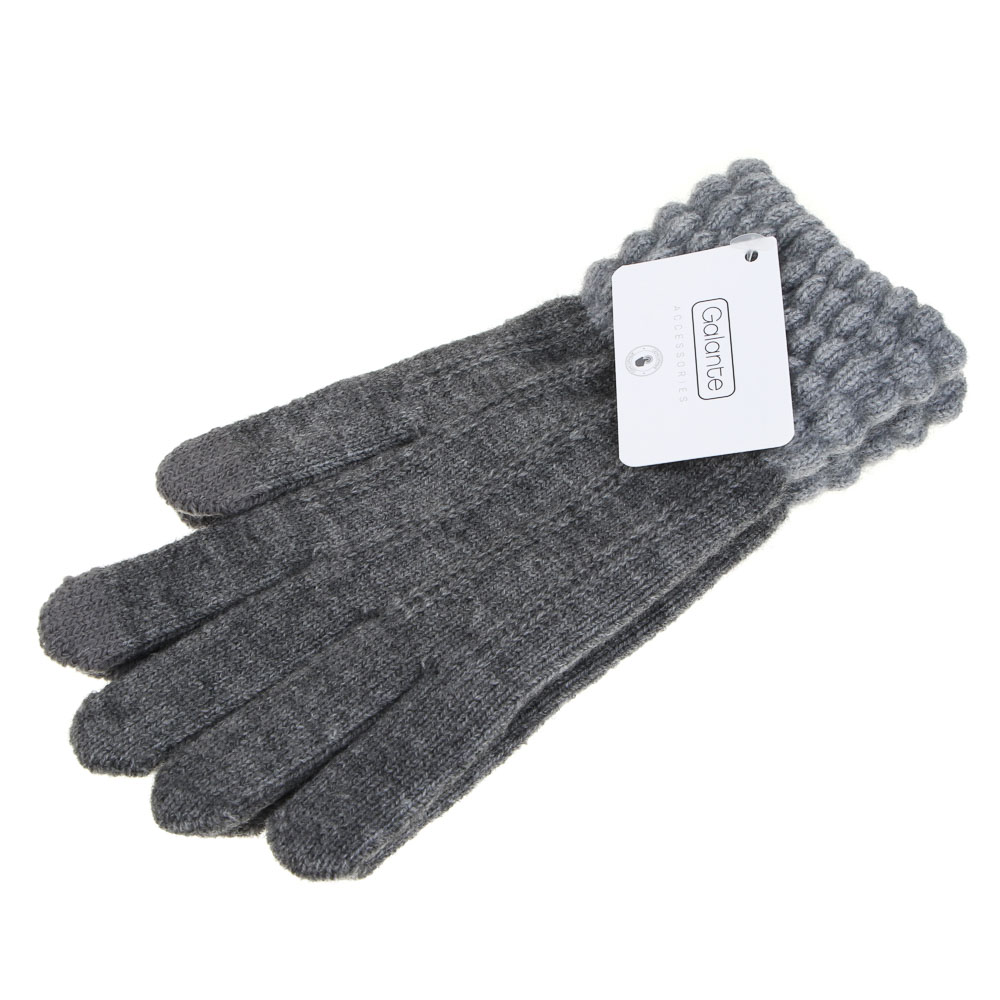 GALANTE Перчатки женские с начесом с фигурной манжетой, р-р 18-20, 4 цвета, СЗПВ24-21, арт.№ 363-379