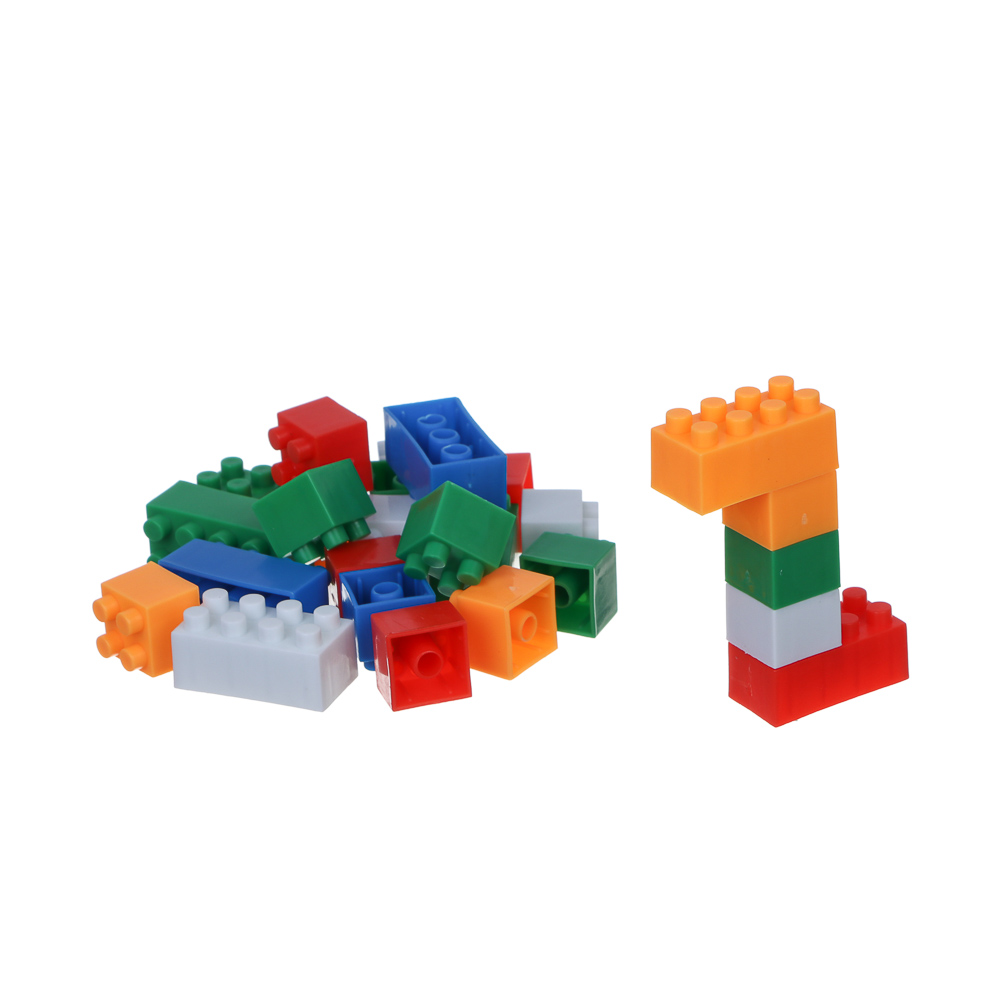 Конструктор с сортером "Крупные детали", ИГРОЛЕНД, 60 деталей, РР, арт.№ 891-344