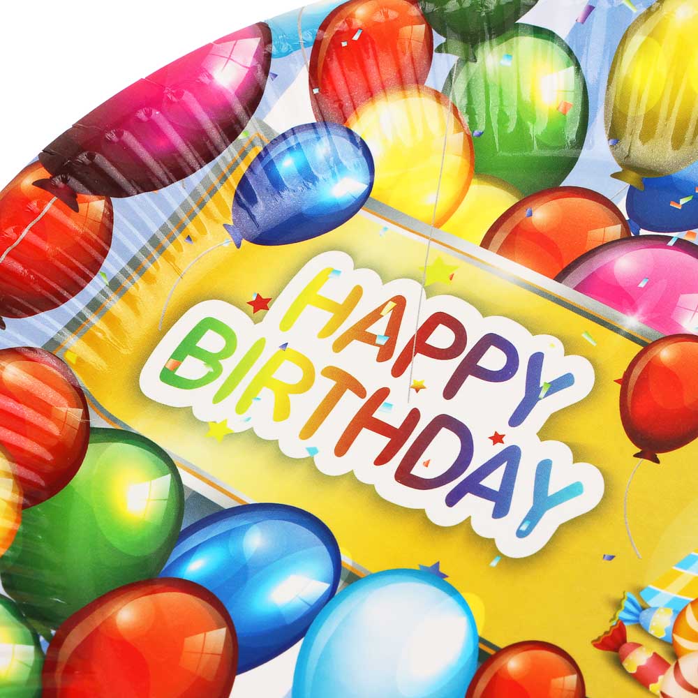 Набор бумажных тарелок тм Fntastic, 6 шт, d18см, 3 вида, арт.№ 530-222