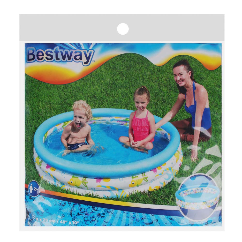 BESTWAY Бассейн надувной детский "Океан",122 х 25 см, 140 л, 51009, арт.№ 013-010
