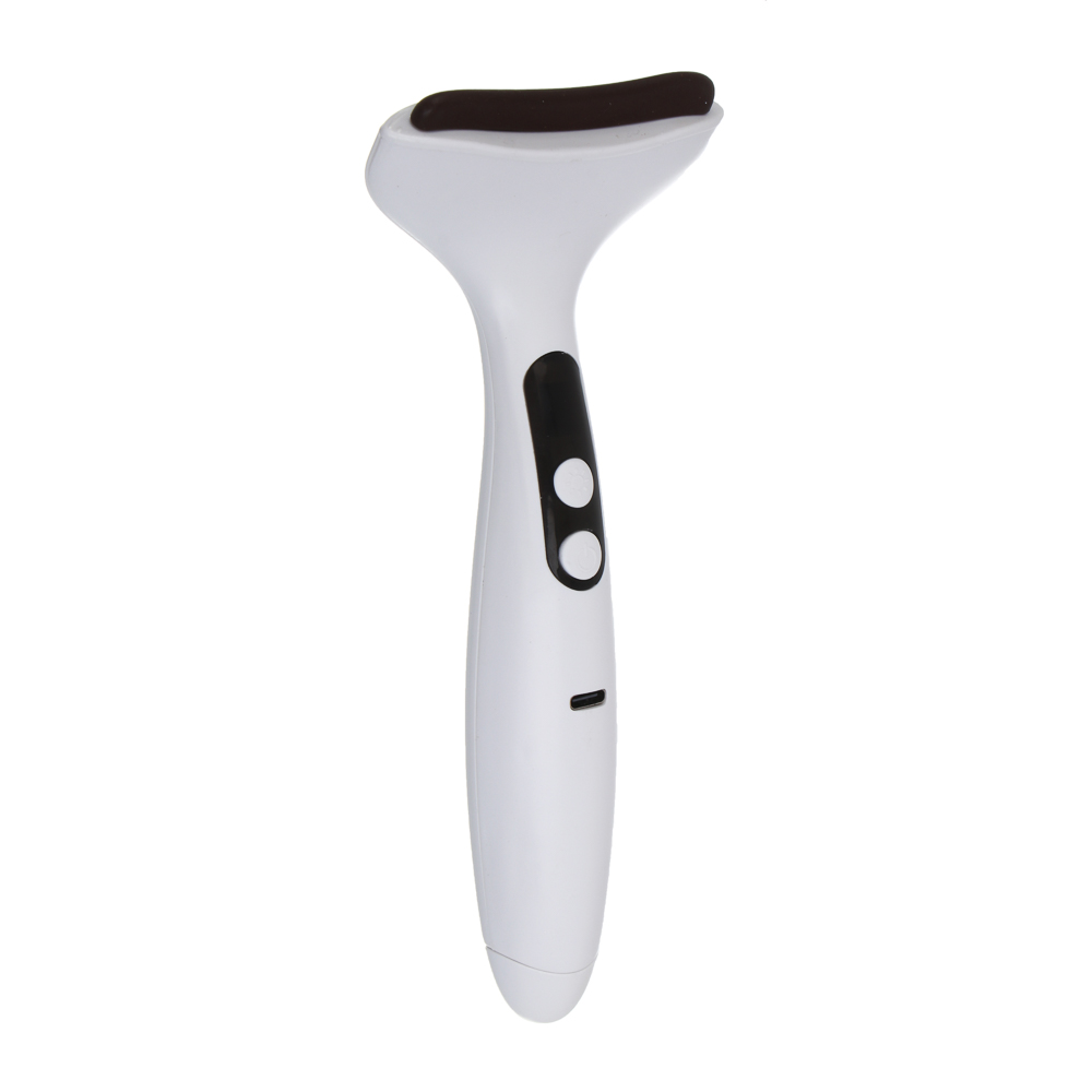 LEBEN Массажер для лица Гуаша, 2 режима, 1500мАч, белый, арт.№ 192-088