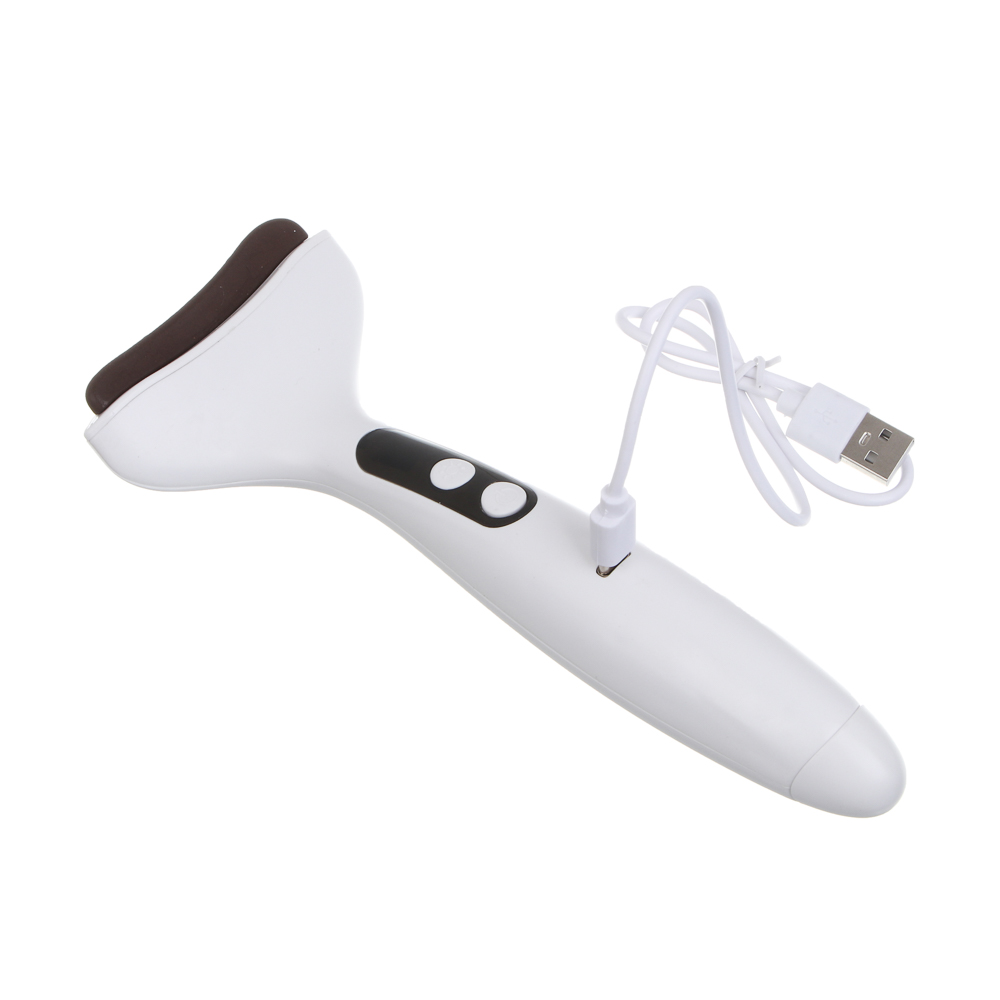 LEBEN Массажер для лица Гуаша, 2 режима, 1500мАч, белый, арт.№ 192-088