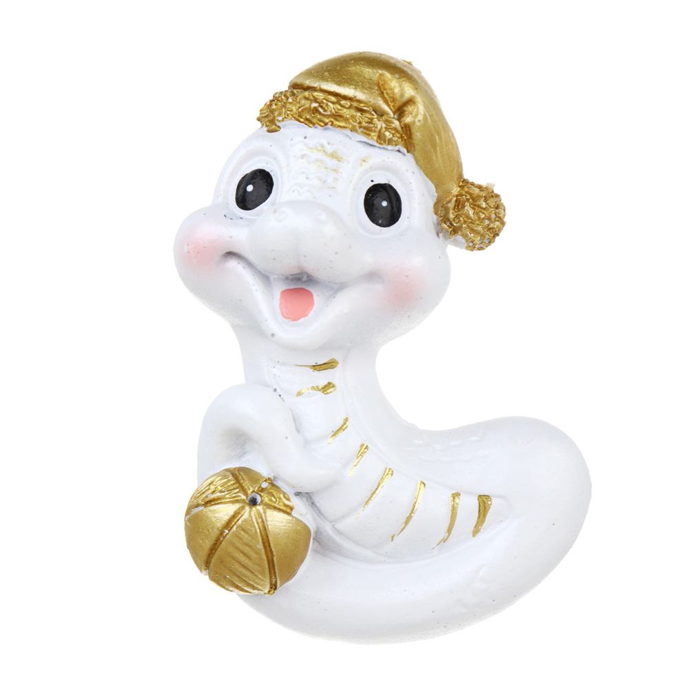 СНОУ БУМ Магнит Символ Года, полистоун, 4,5х1,5х7,5 см, белый, 4 дизайна, арт.№ 705-002