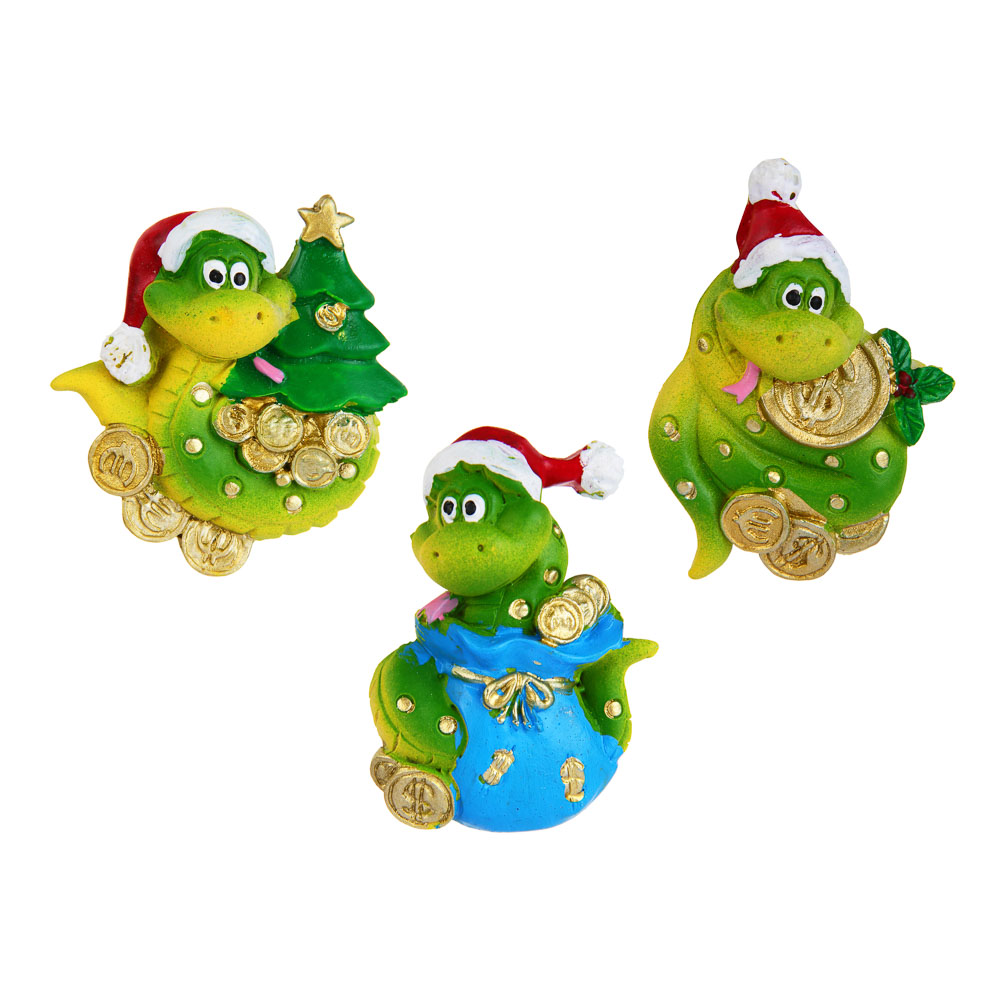 СНОУ БУМ Магнит Символ Года, полистоун, 5х1,5х6 см, 3 дизайна, арт.№ 705-004