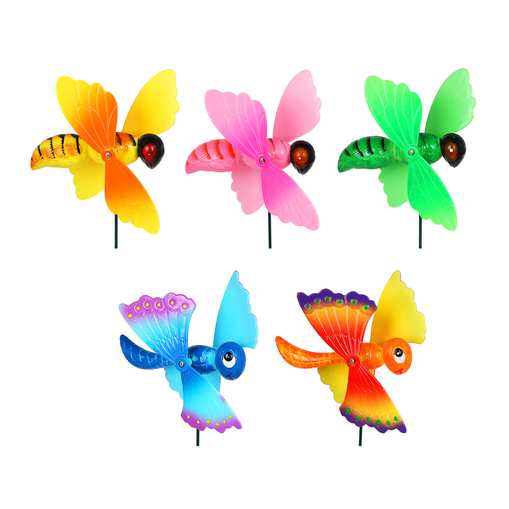 INBLOOM Фигурка на стержне 60см "Крылатики", пластик, металл, 5 дизайнов, арт.№ 153-109
