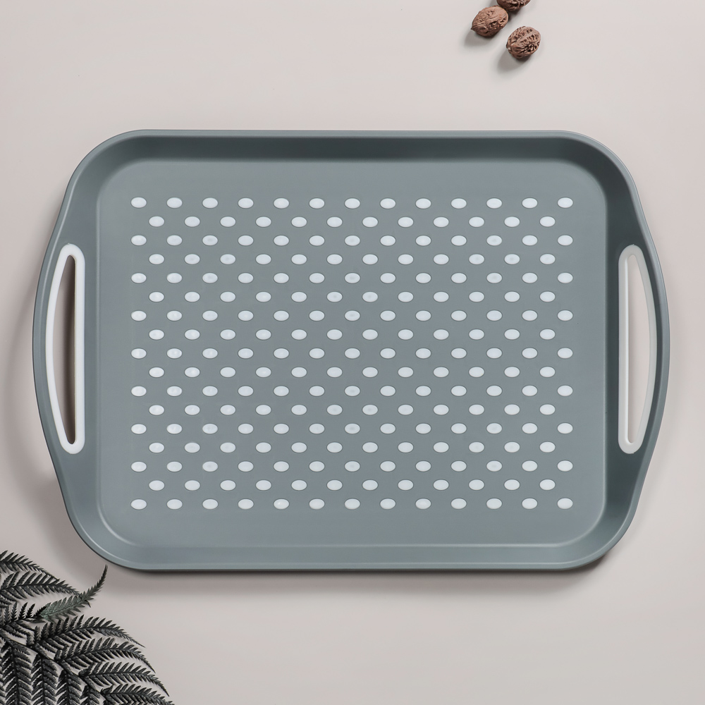 Поднос прямоугольный антискользящий Мокко, 45,5х32х4,5см, полипропилен, арт.№ 862-001