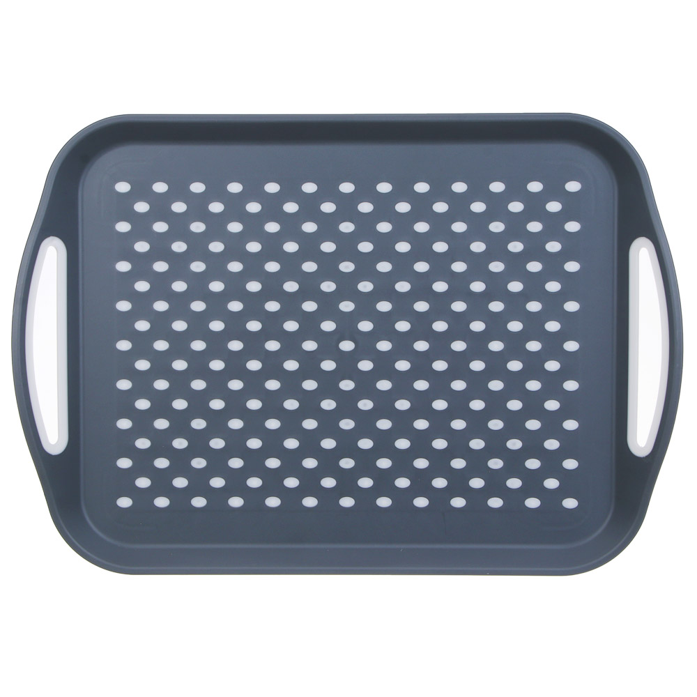 Поднос прямоугольный антискользящий Мокко, 45,5х32х4,5см, полипропилен, арт.№ 862-001