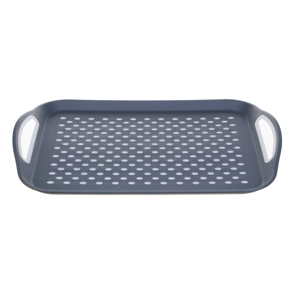 Поднос прямоугольный антискользящий Мокко, 45,5х32х4,5см, полипропилен, арт.№ 862-001