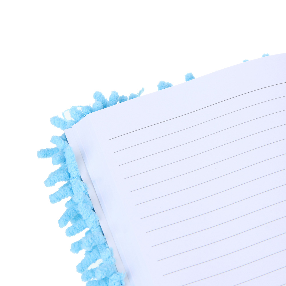 Записная книжка А5, 21х14,8см, 80 листов Умка, полиэстер под мех с длин.ворсом, нашивка "медвежонок", арт.№ 805-030