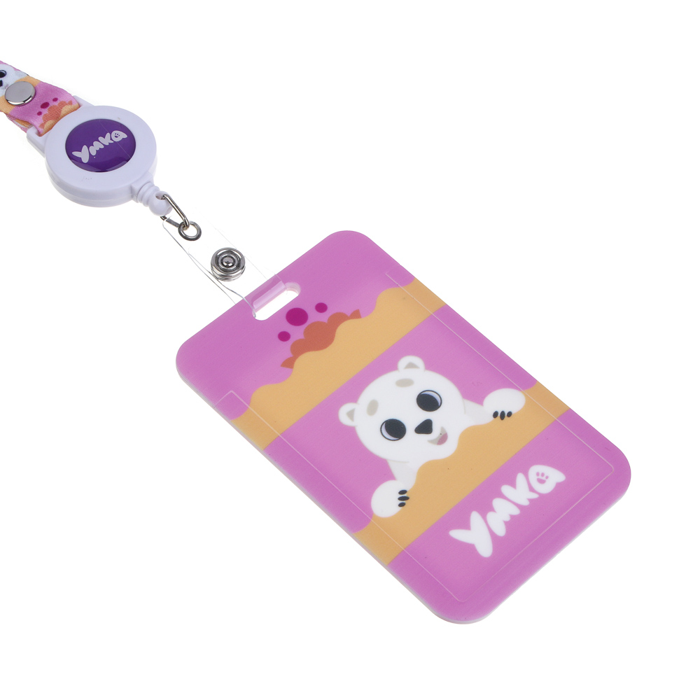 УМКА Чехол для карты, бейджа, пропуска, 11x7см, АБС пластик, шнурок с карабином, арт.№ 805-032