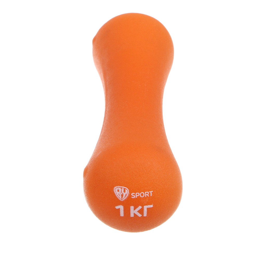 Гантель в форме кости 1кг (+- 100 гр) тм BY SPORT, металл, неопреновое покрытие, арт.№ 089-028