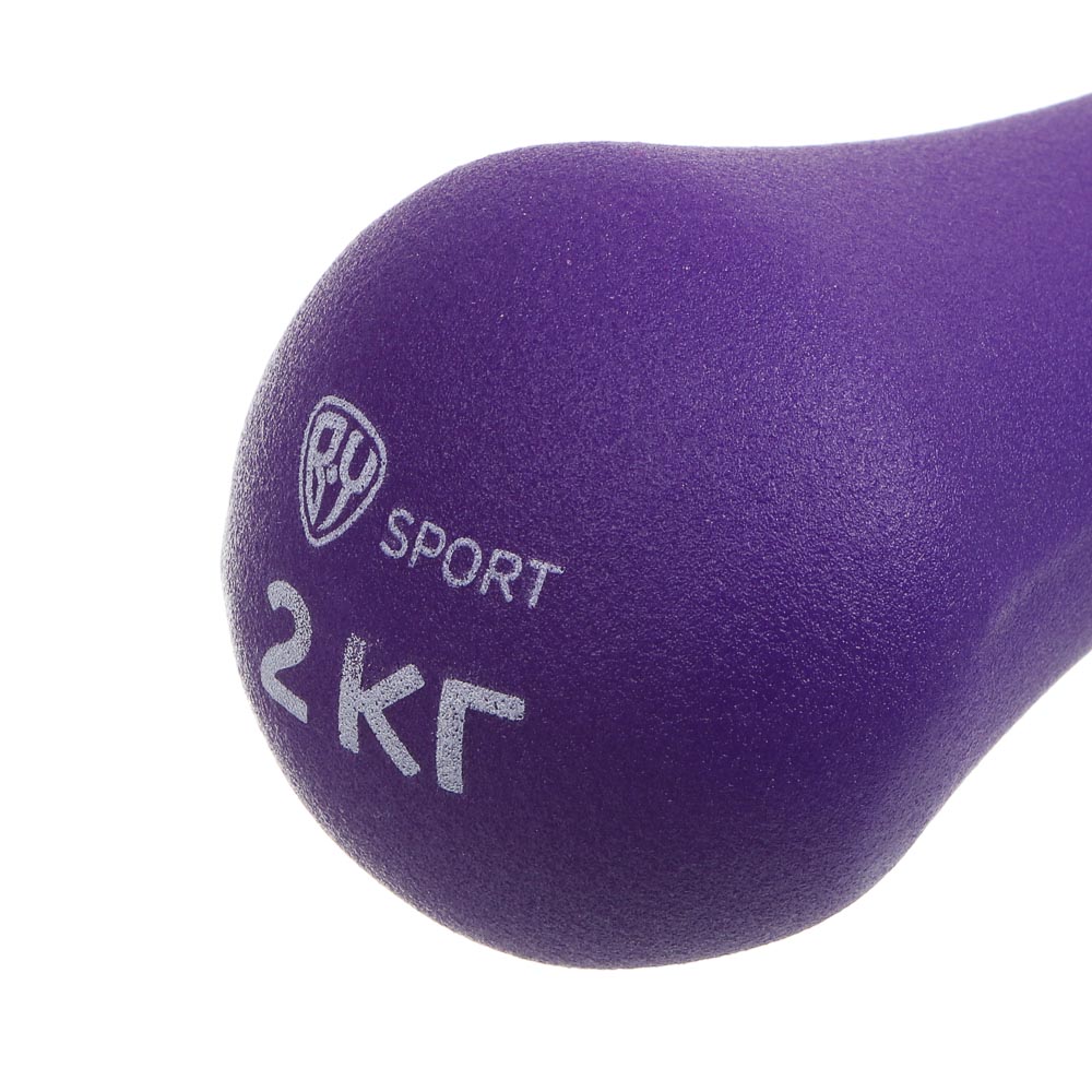 Гантель в форме кости 2кг (+- 100 гр) тм BY SPORT, металл, неопреновое покрытие, арт.№ 089-029
