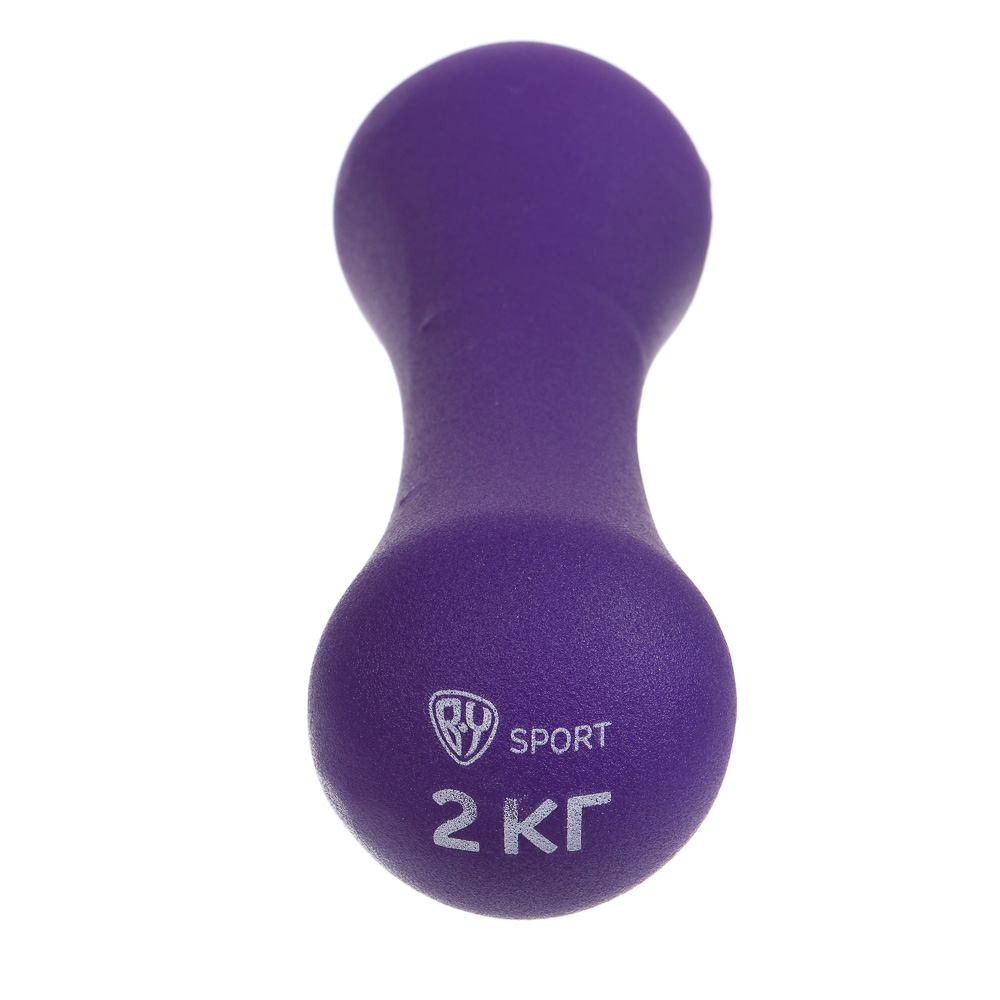 Гантель в форме кости 2кг (+- 100 гр) тм BY SPORT, металл, неопреновое покрытие, арт.№ 089-029