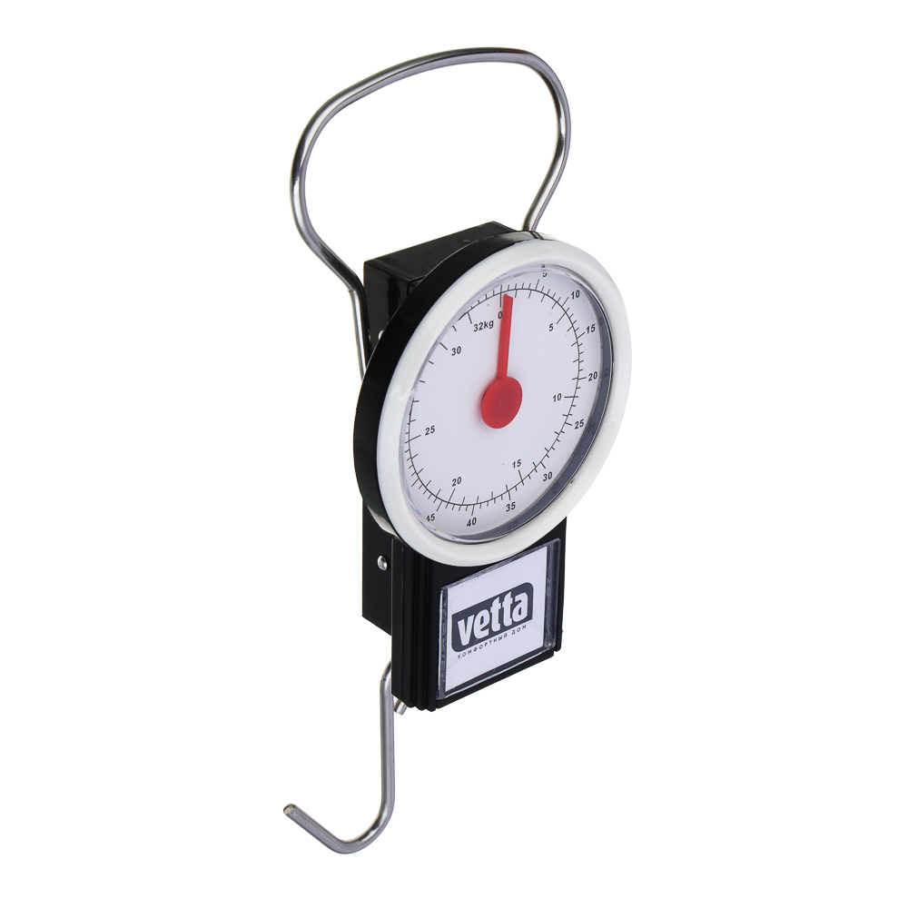 Безмен механический тм VETTA, круглый, нагрузка до 32 кг, пластик, арт.№ 487-062