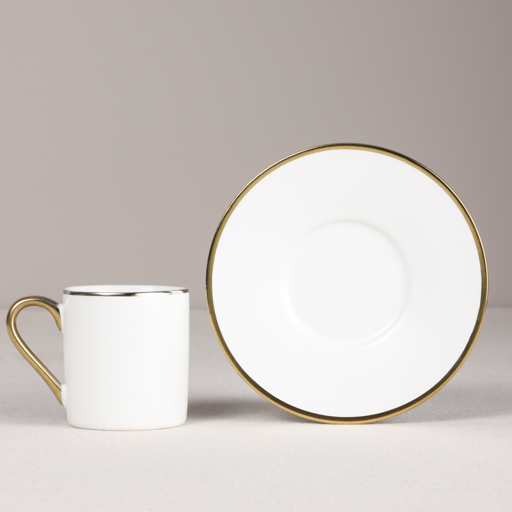 MILLIMI Магма Набор кофейный 2 пр., 100мл, 12,5см, фарфор, белый, арт.№ 802-496