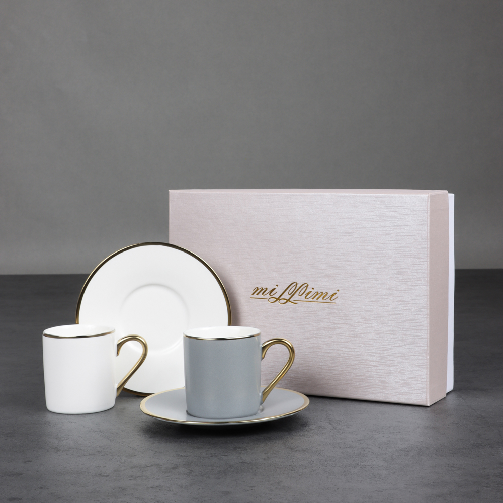 MILLIMI Магма микс Набор кофейный 4 пр., 100мл, 12,5см, фарфор, арт.№ 802-497