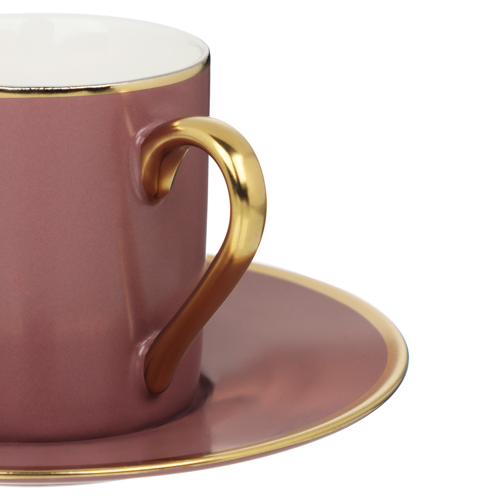 MILLIMI Магма Набор кофейный 2 пр., 100мл, 12,5см, фарфор, бургунди, арт.№ 802-498