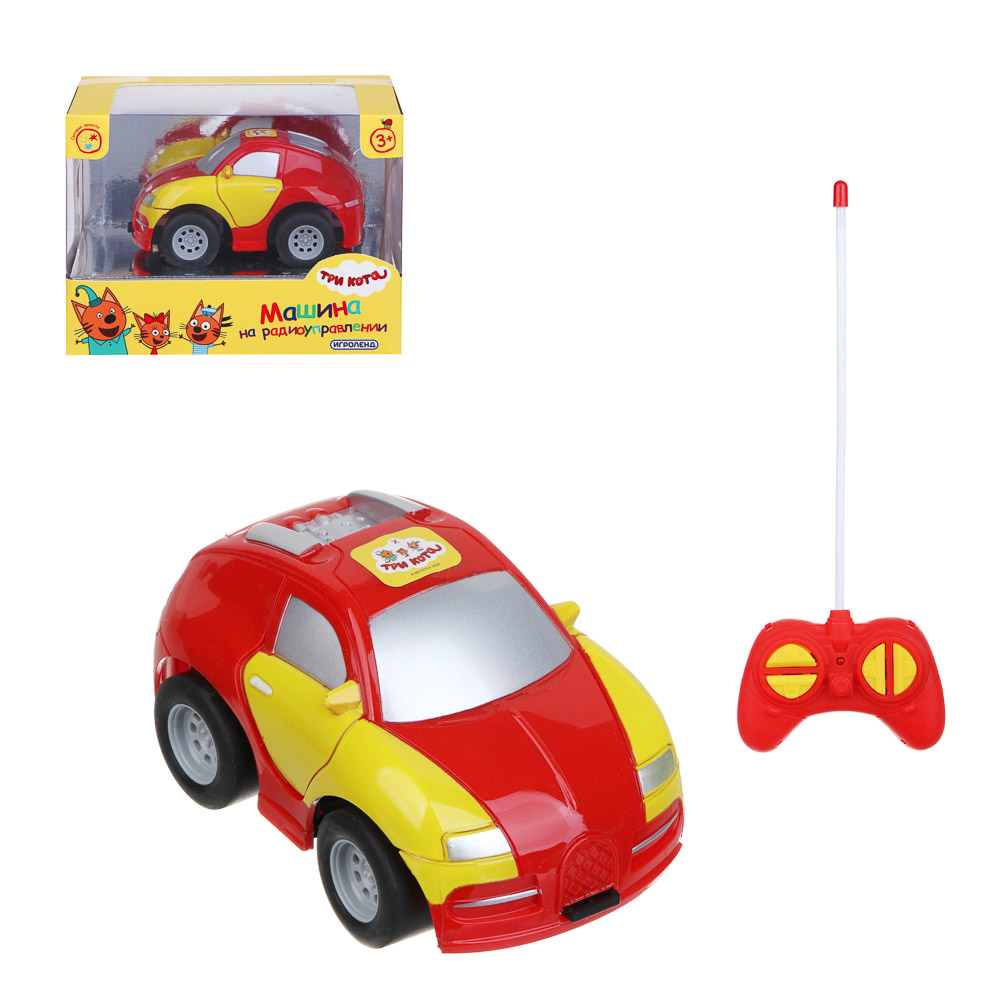ИГРОЛЕНД Машинка на р/у "ТРИ КОТА", ABS, PP, TPR, 2AA+2AA, 16х10х11,5см, арт.№ 293-174