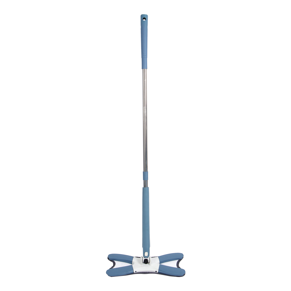 Швабра с отжимом и смен.насад. тм VETTA, ручка 111см, нерж.сталь, полипроп., 34х11см микроф., 2 цв., арт.№ 444-022