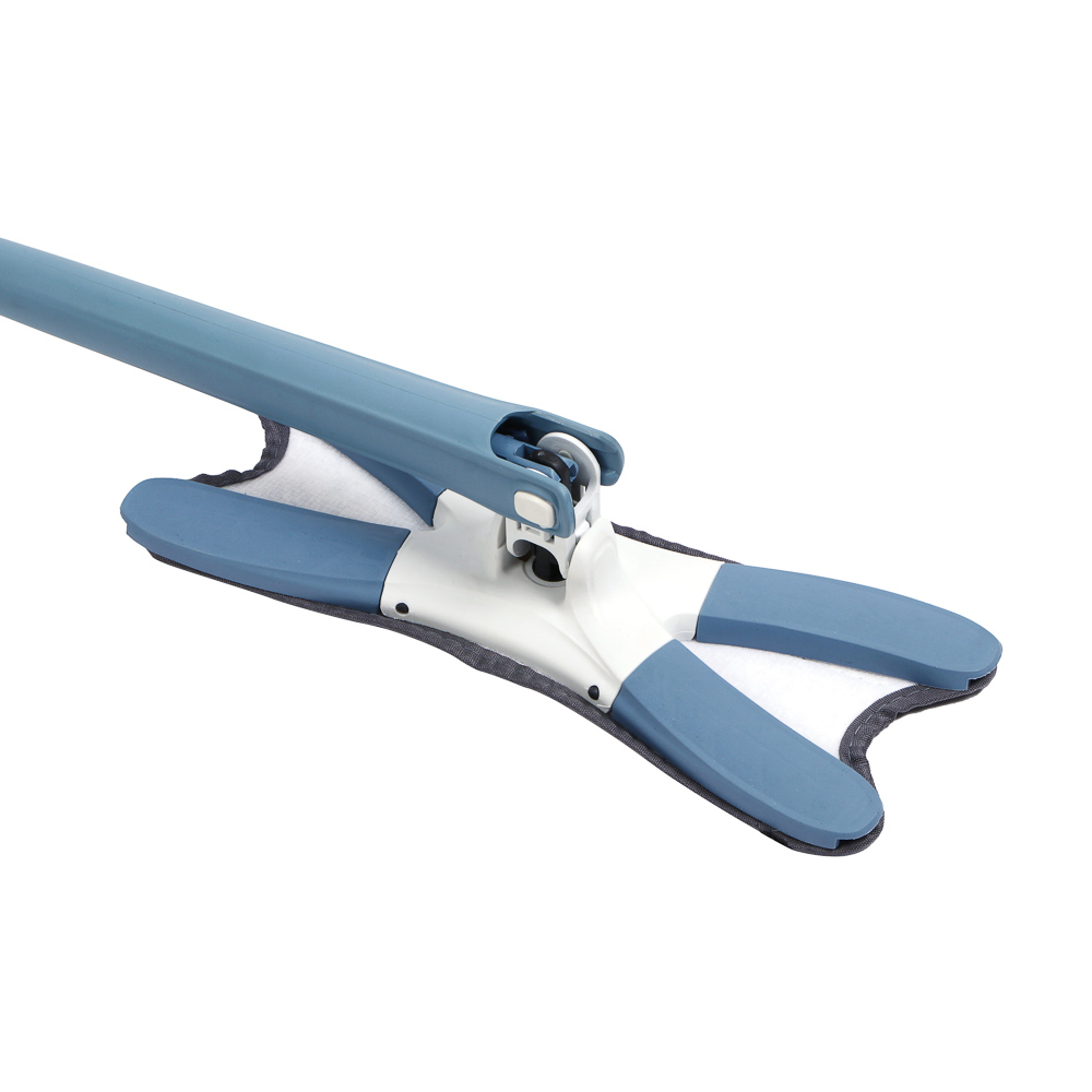 Швабра с отжимом и смен.насад. тм VETTA, ручка 111см, нерж.сталь, полипроп., 34х11см микроф., 2 цв., арт.№ 444-022