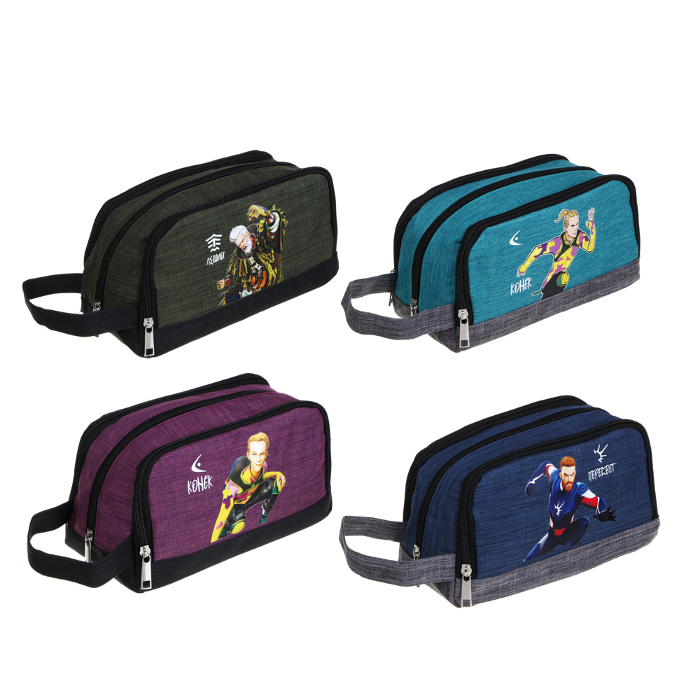 BY Русские Супергерои Несессер, полиэстер, 21х13х9см, 4 дизайна, арт.№ 337-082