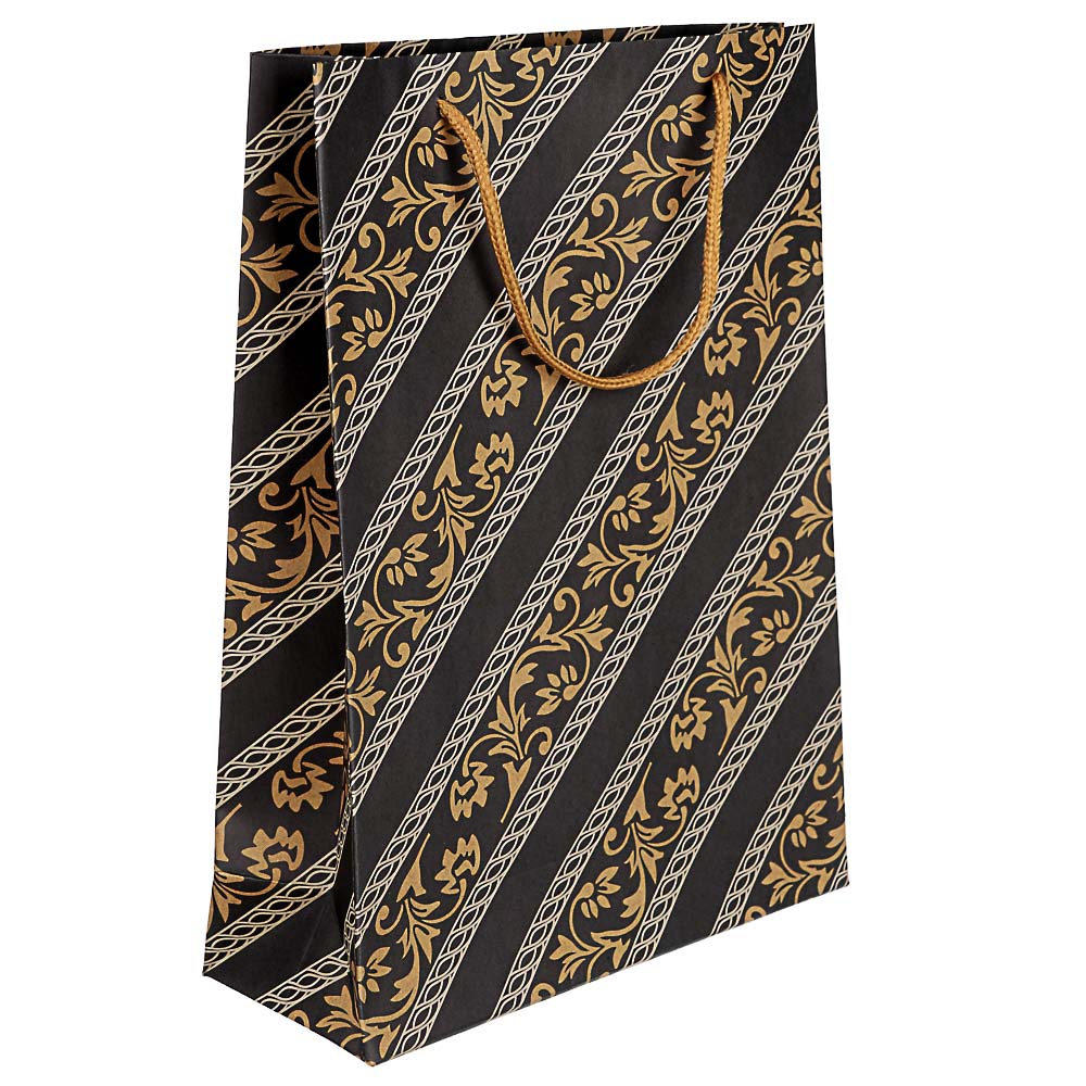 Пакет подарочный бумажный, крафт, L 23,5х31,5х8,5 см, 16 дизайнов, арт.№ 505-078