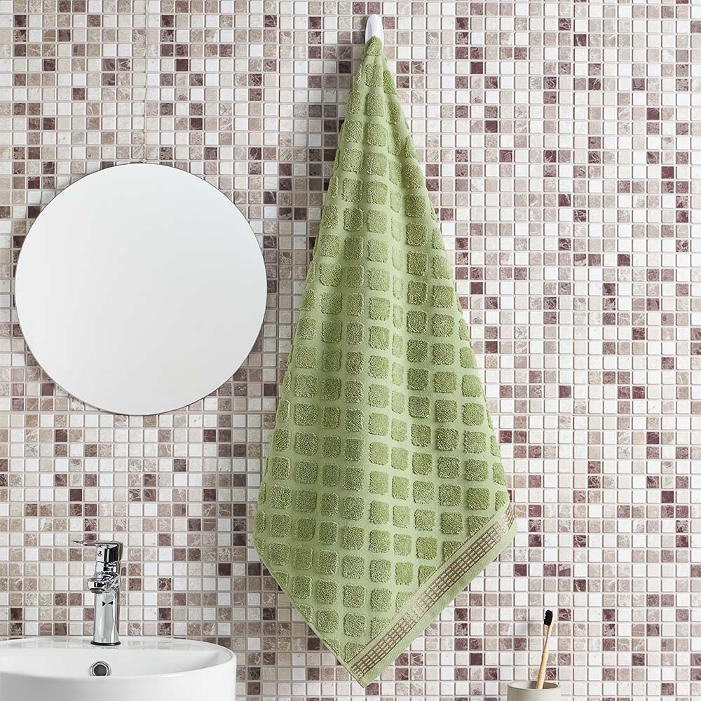 PROVANCE Эвкалипт Полотенце махровое, 100% хлопок, 70х130см, 420гр/м, зеленый, арт.№ 484-151