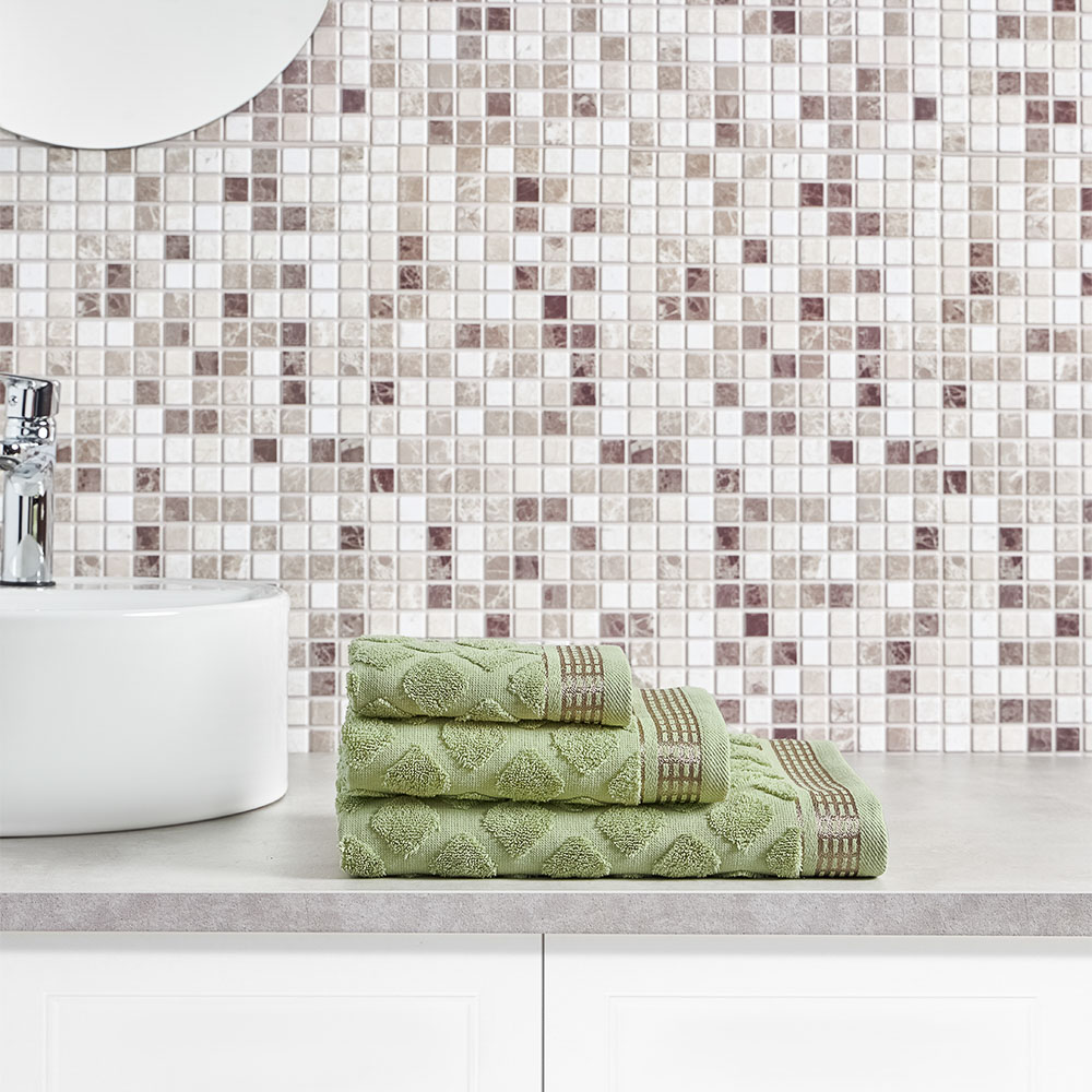 PROVANCE Эвкалипт Полотенце махровое, 100% хлопок, 70х130см, 420гр/м, зеленый, арт.№ 484-151