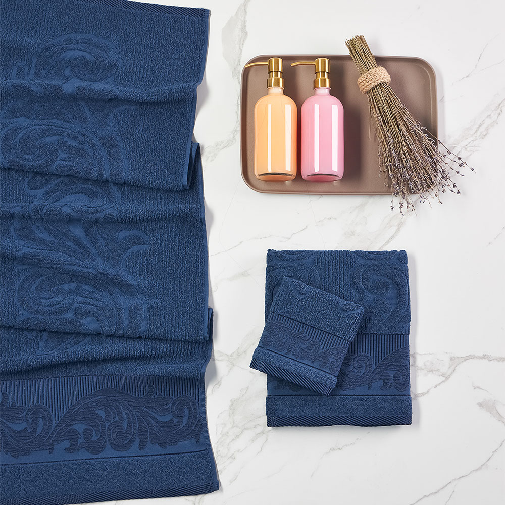 PROVANCE Нэви Полотенце махровое, 100% хлопок, 30х50см, 420гр/м, синий, арт.№ 484-152