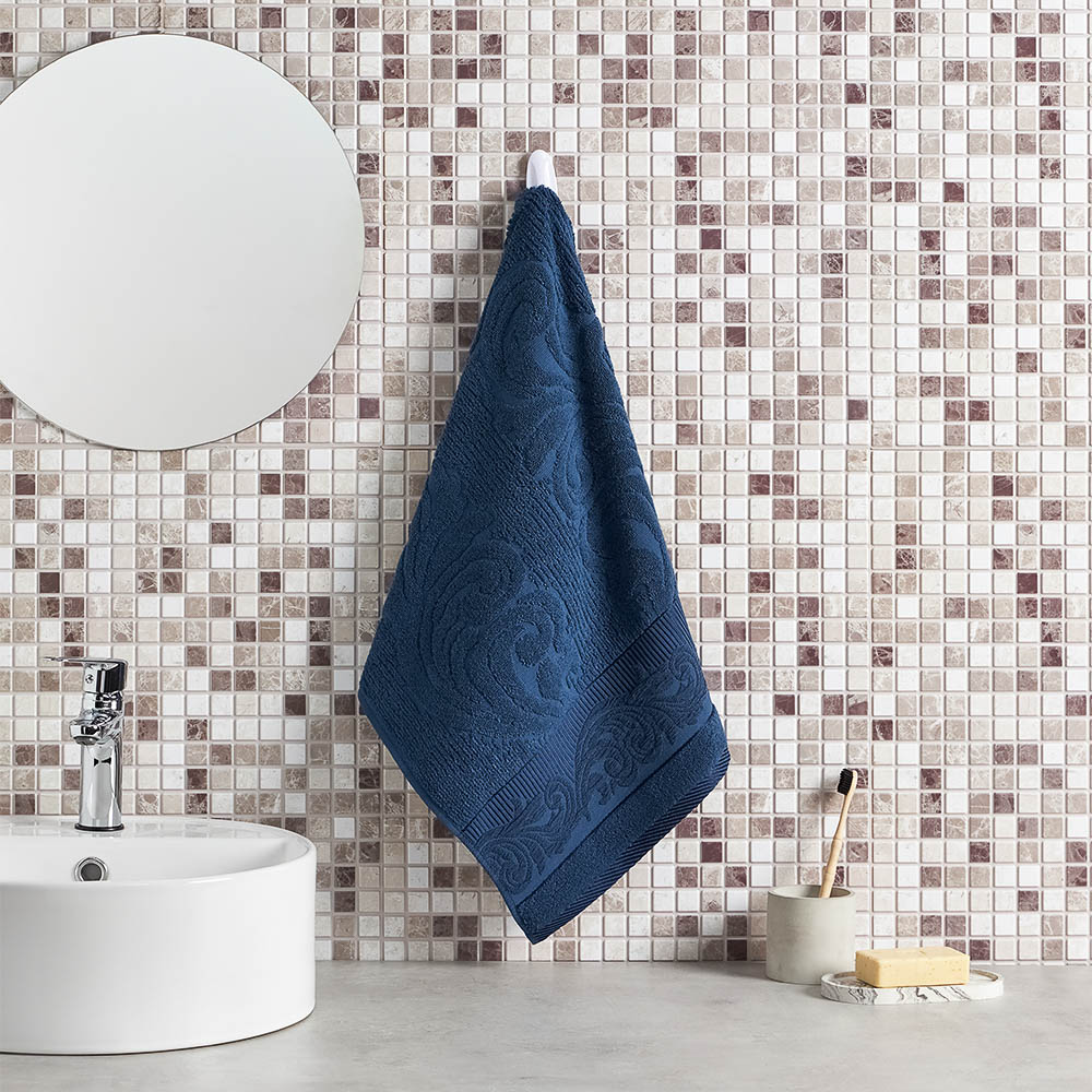 PROVANCE Нэви Полотенце махровое, 100% хлопок, 50х90см, 420гр/м, синий, арт.№ 484-153