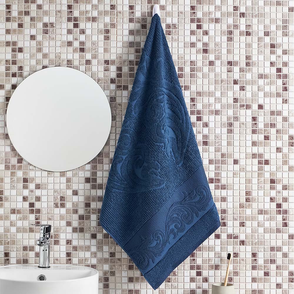 PROVANCE Нэви Полотенце махровое, 100% хлопок, 70х130см, 420гр/м, синий, арт.№ 484-154