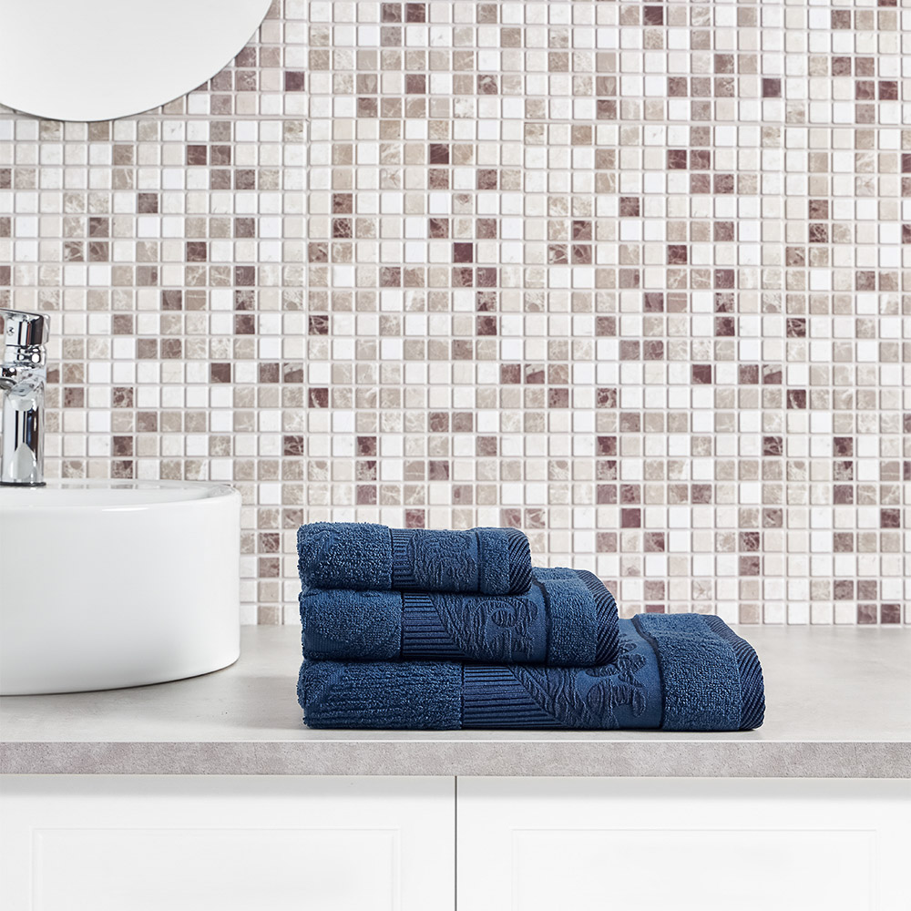 PROVANCE Нэви Полотенце махровое, 100% хлопок, 70х130см, 420гр/м, синий, арт.№ 484-154