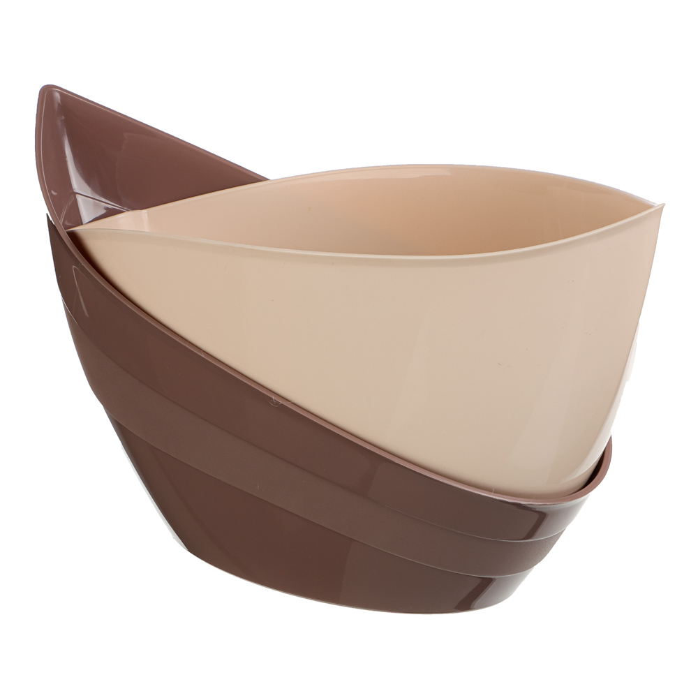 Кашпо "Гармония" 1,5л, полипропилен, мокко/пудра, арт.№ 164-331