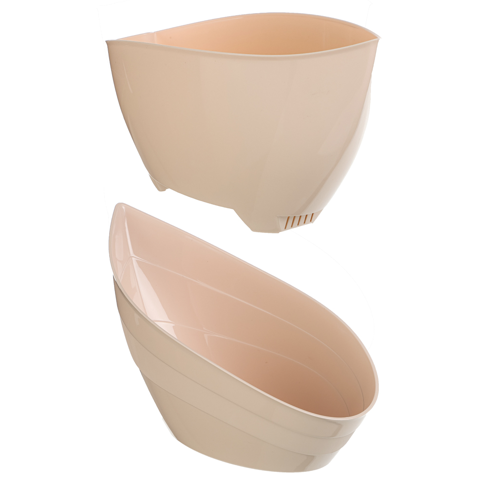 Кашпо "Гармония" 1,5л, полипропилен, пудровый, арт.№ 164-332