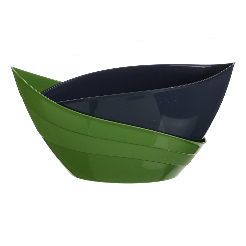 Кашпо "Гармония" 1,5л, полипропилен, оливковый/антрацит, арт.№ 164-334