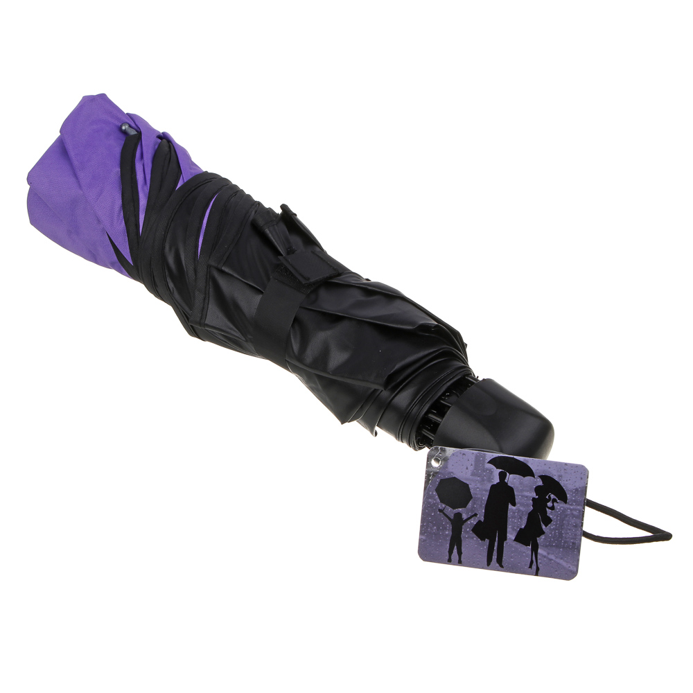 Зонт женский, механика, сплав, пластик, полиэстер, 55см, 8 спиц, 6 цветов, арт.№ 302-008